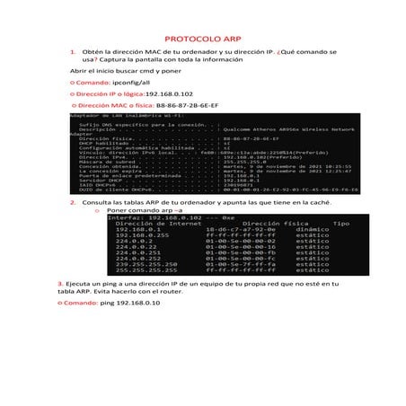 Protocolo arp | PDF
