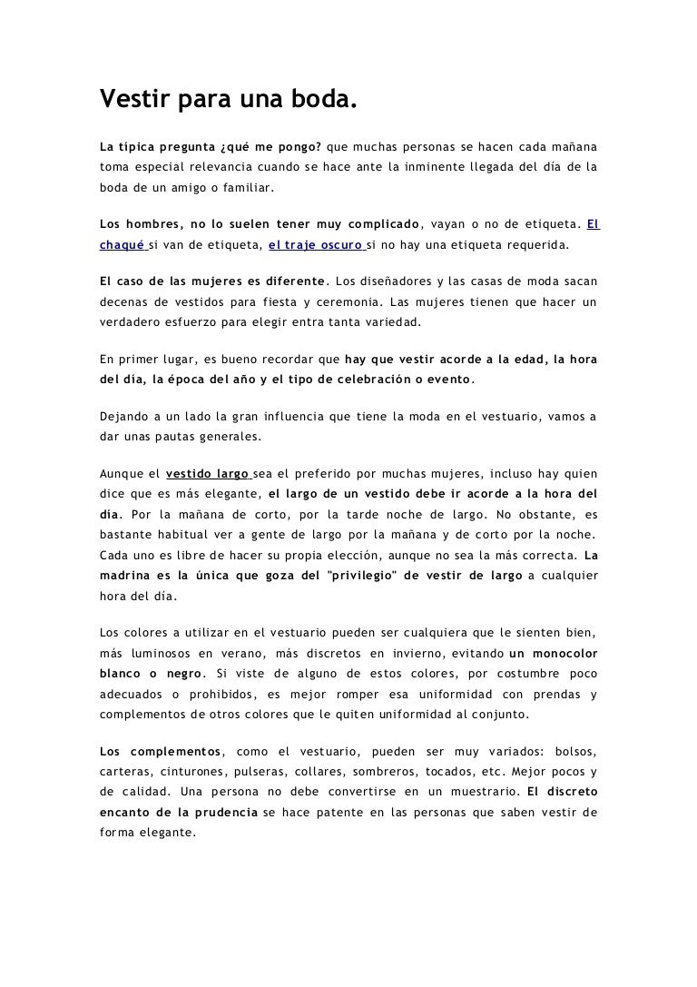Protocolo boda