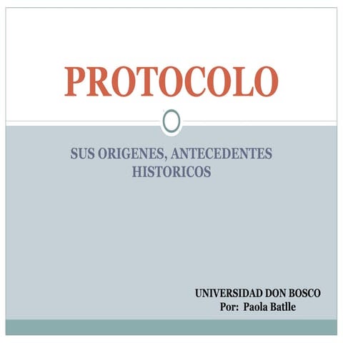 Protocolo tipos | PPTX