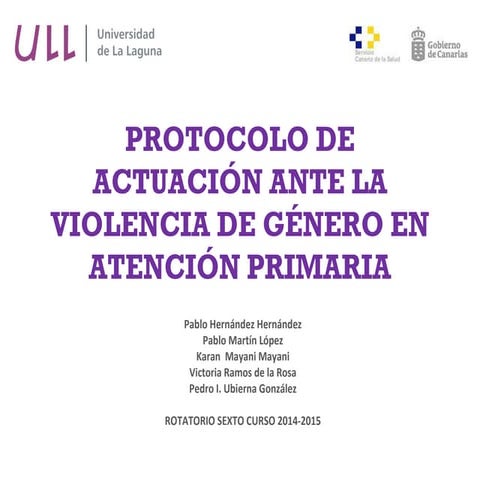 Protocolo de actuación ante la violencia de género