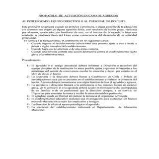 Protocolo  de  actuación en caso de...