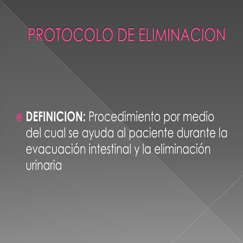 Protocolo De Eliminacion
