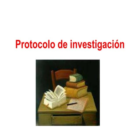 Presentación protocolo de investigación | PPTX