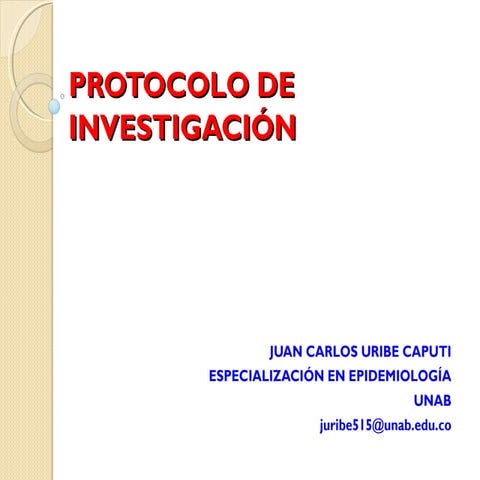 Protocolo de investigacion | PPT