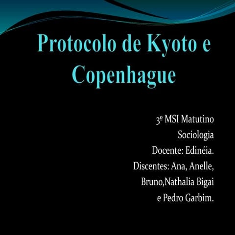 Protocolo de kyoto e copenhague