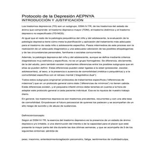 Protocolo de la depresión aepnya