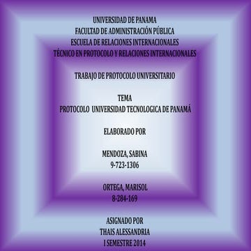 Protocolo de la universidad tecnologica de panama | PDF