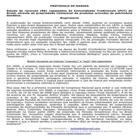 PROTOCOLO DE NAGOIA: O QUE É, PARA QUE SERVE?