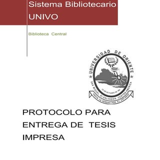 Protocolo de  Tesis