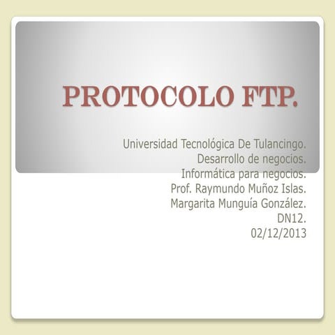 Protocolo ftp | PPTX