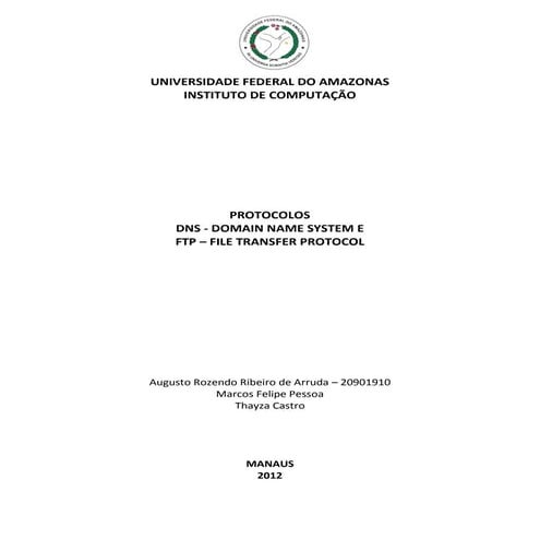 Protocolo FTP e DNS