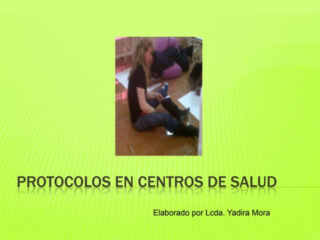 Protocolos en centros de salud