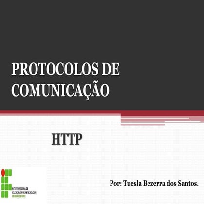 Protocolos de comunicação HTTP