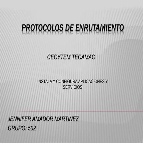 Protocolos de Enrutamiento