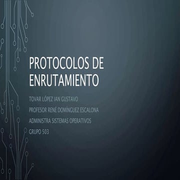 Protocolos de enrutamiento