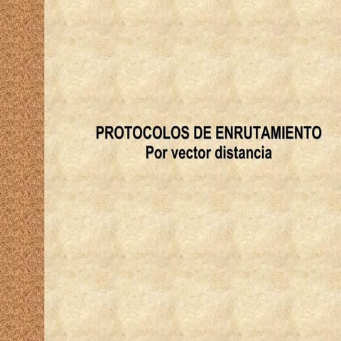 Protocolos de enrutamiento vector distancia 28 2-2011