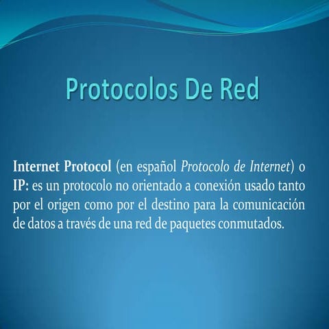 Protocolos de red y recursos de internet