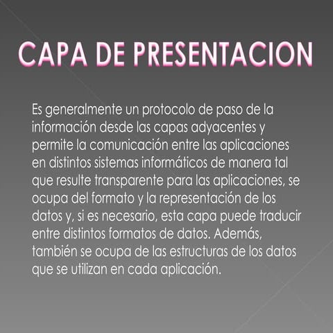 Protocolos en las capas del modelo osi