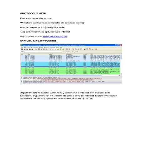 Protocolos en wireshark