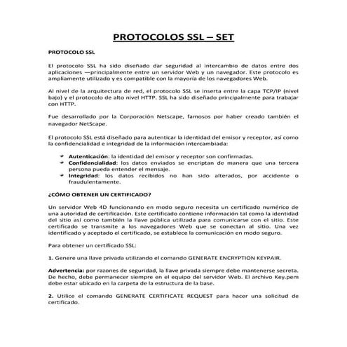 Protocolos ssl | DOCX