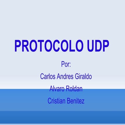 Protocolo udp Capítulo 4.4 | PPTX