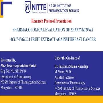 Protocol Presentation pharmacological evaluation .pptx