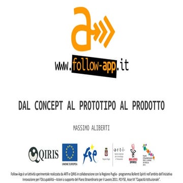 Massimo Aliberti - Dal concept al prototipo al prodotto