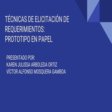 Prototipo en papel