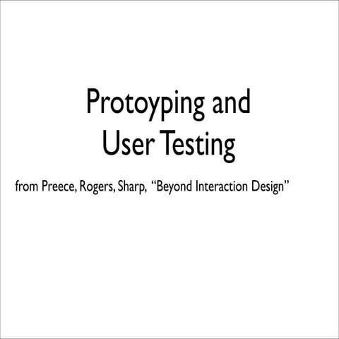 Prototype and User Test