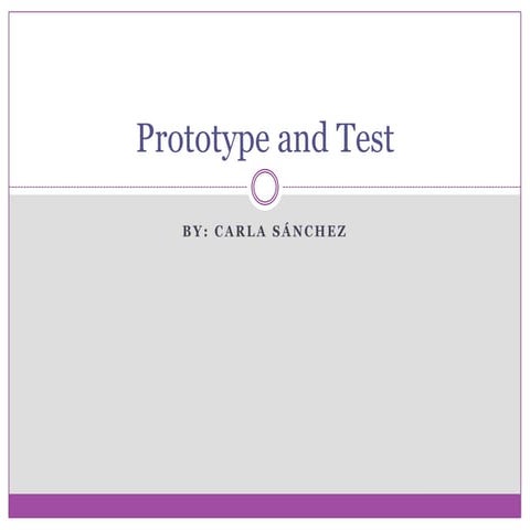 Prototype and test | PPT