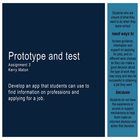 Prototype and test - Assignment 3