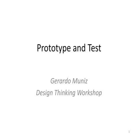 Prototype and testing | PPTX