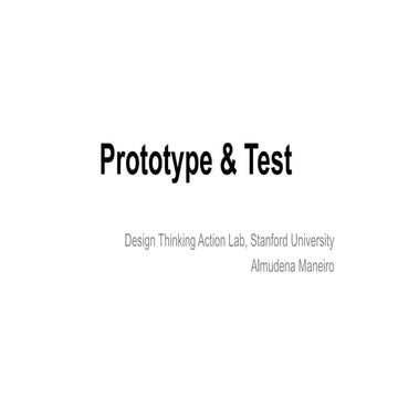 Prototype & Test - Design Thinking