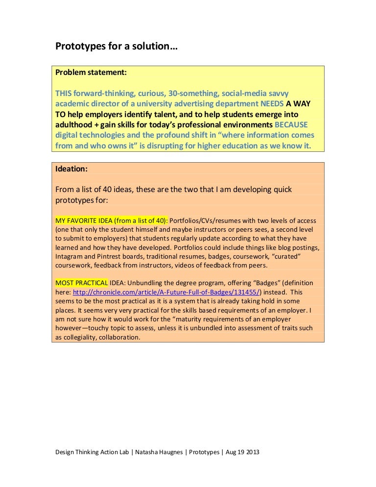 Prototype with feedback