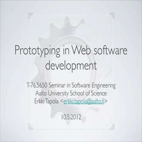 Prototyping in Web Software Development