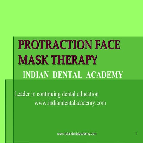 Protraction face mask /certified fixed orthodontic courses by Indian dental a...