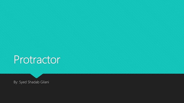 Protractor framework architecture with example