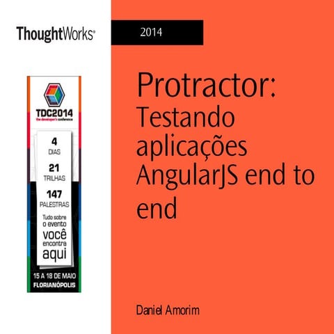 Protractor - Testando aplicações AngularJS end to end