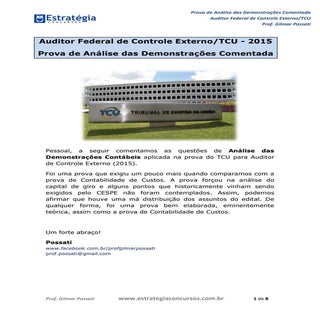 Prova Análise das Demonstrações - T...
