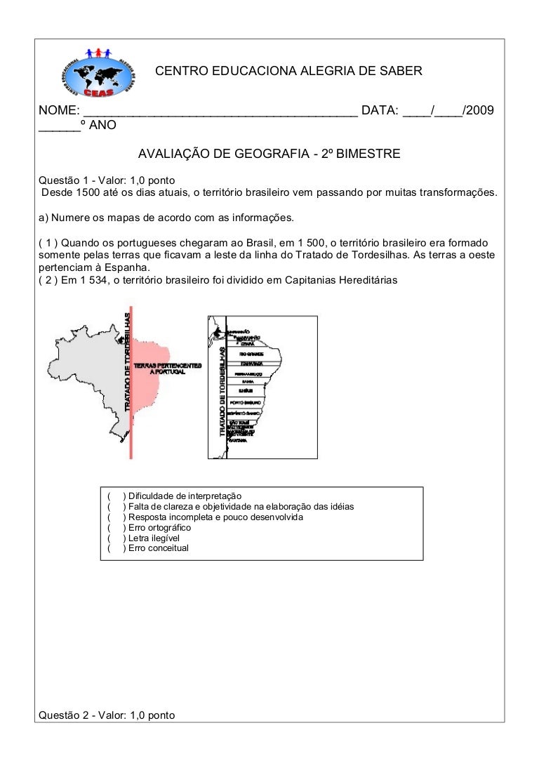 Atividades De Geografia 1 Ano Ensino Medio