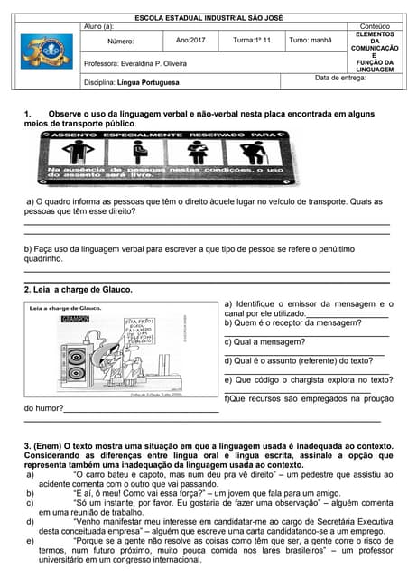 Prova elementos-da-comunicacao-2011