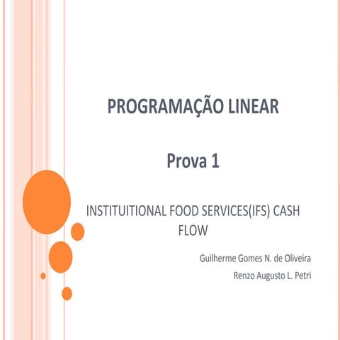Problema de Programação Linear - IFS