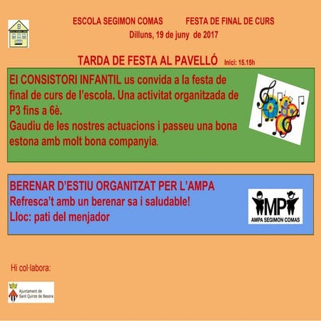 FESTA DE FINAL DE CURS