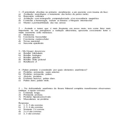 Prova 2002 Cirurgia Plástica 