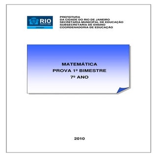 Prova SME - Matemática -  7º ano