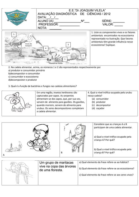 Prova ciencias ecossistemas