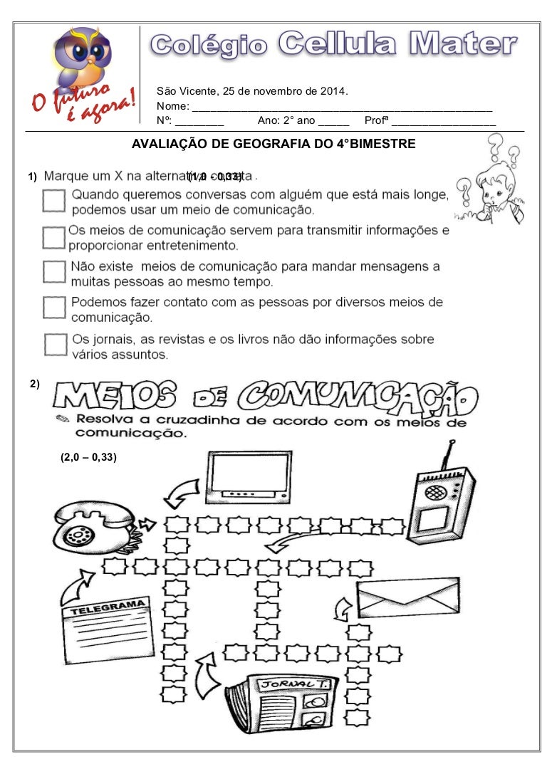 Atividades De Geografia 1 Ano Ensino Medio