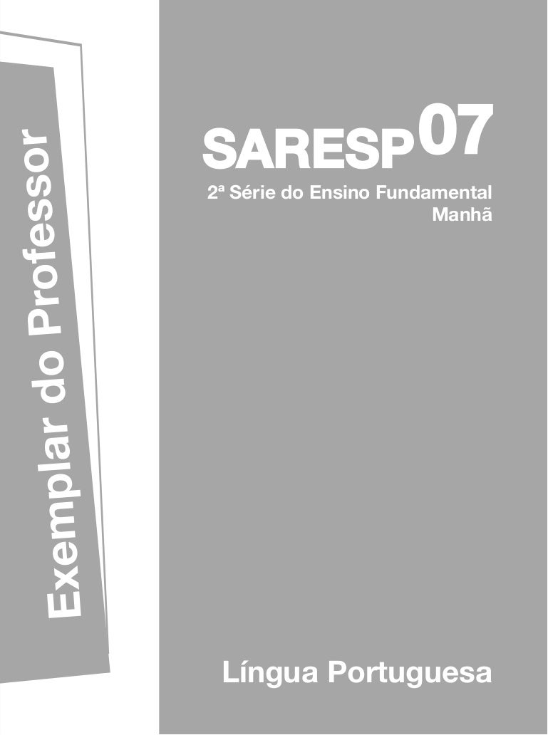 Prova Saresp 9 Ano Portugues Com Gabarito