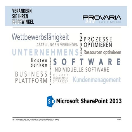 Provaria Gmbh - Neu in sharepoint 2013