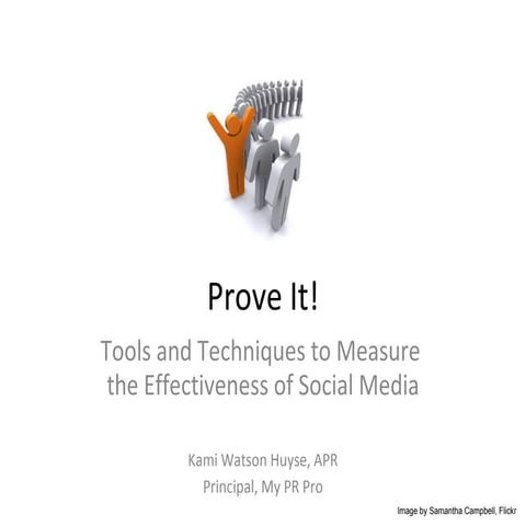 Prove It! Tools and Techniques to Measure the Effectiveness of Social Media 